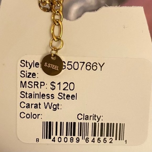 Savvy Cie 18K Gold Plated Curb Link Coin Necklace - Picture 4 of 4